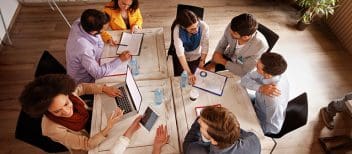 group of people working together